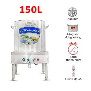 Nồi nấu phở điện 150L gắn biến trở CB