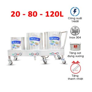 Bộ nồi nấu phở điện 20-80-120L