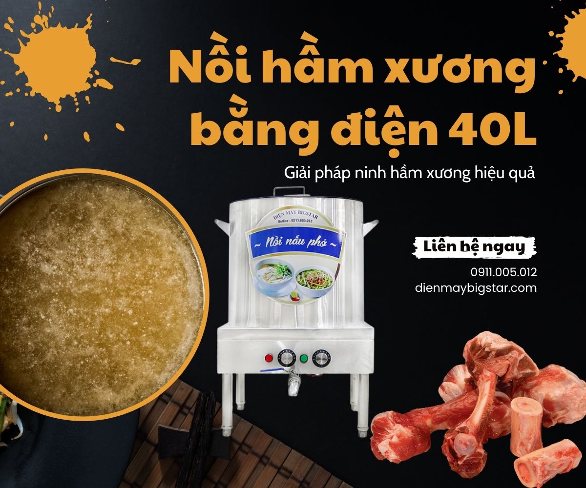 Nồi hầm xương bằng điện 40L