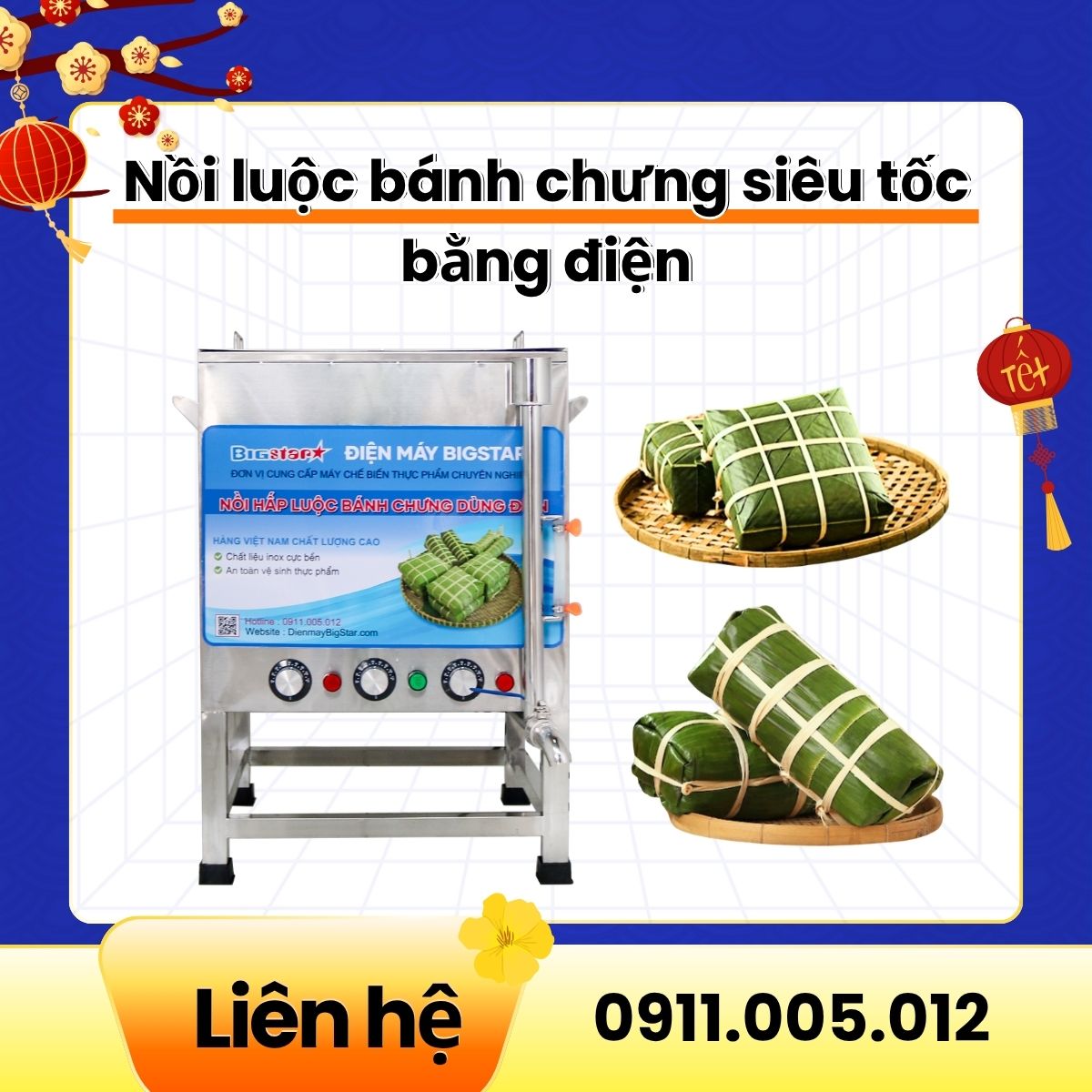 Nồi luộc bánh chưng siêu tốc bằng điện